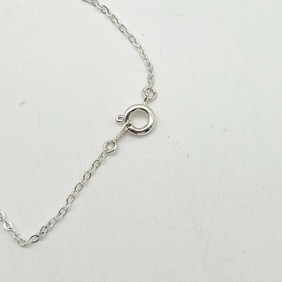 Mom Forever In My Heart Silver Tone Clear Rhinestone Pendant Necklace 17.75” - Picture 6 of 7